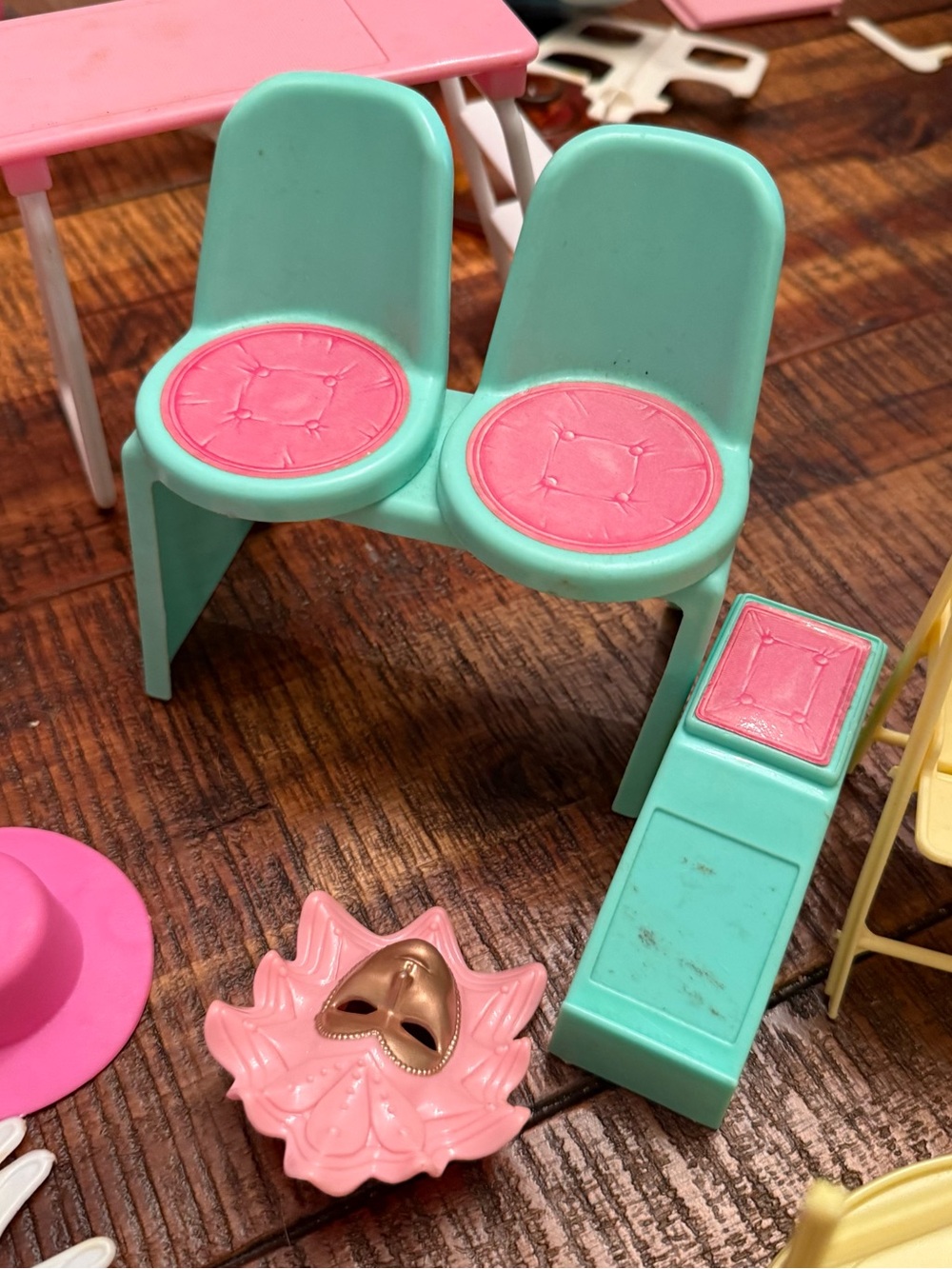 Vintage Barbie Accessories Lot Furniture Music Rockers Chairs Masks 1980s 1990s - Picture 7 of 15